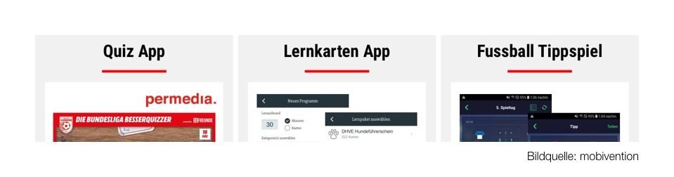 Whitelabel App Beispiele Quiz App Lenkarten App Fussball Tippspiel