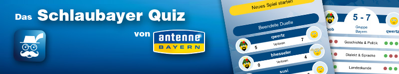 Banner Antenne Bayern Quiz App Schlaubayer