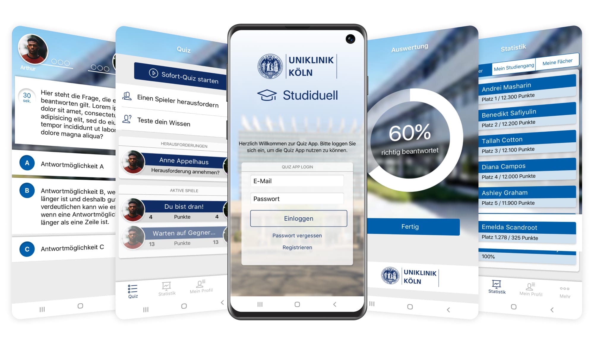 Referenz Uniklinik Koeln Studiduell App