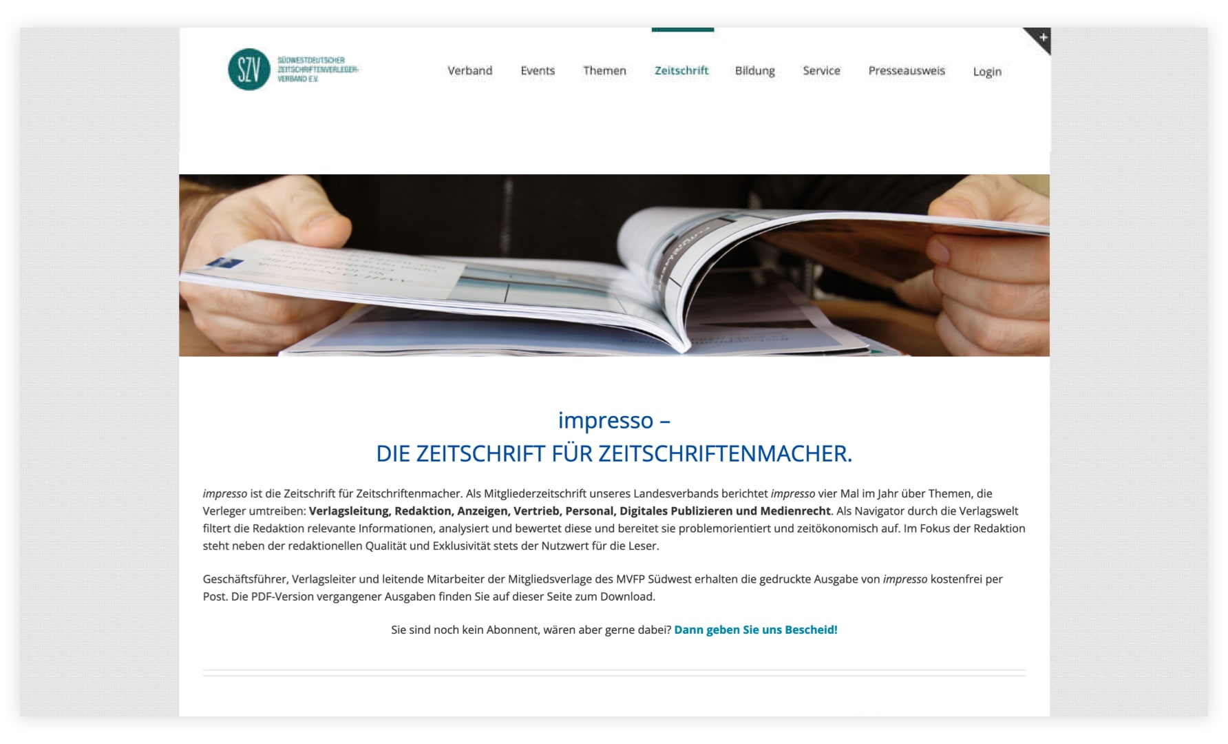 Referenz szv.de Website Slider 2