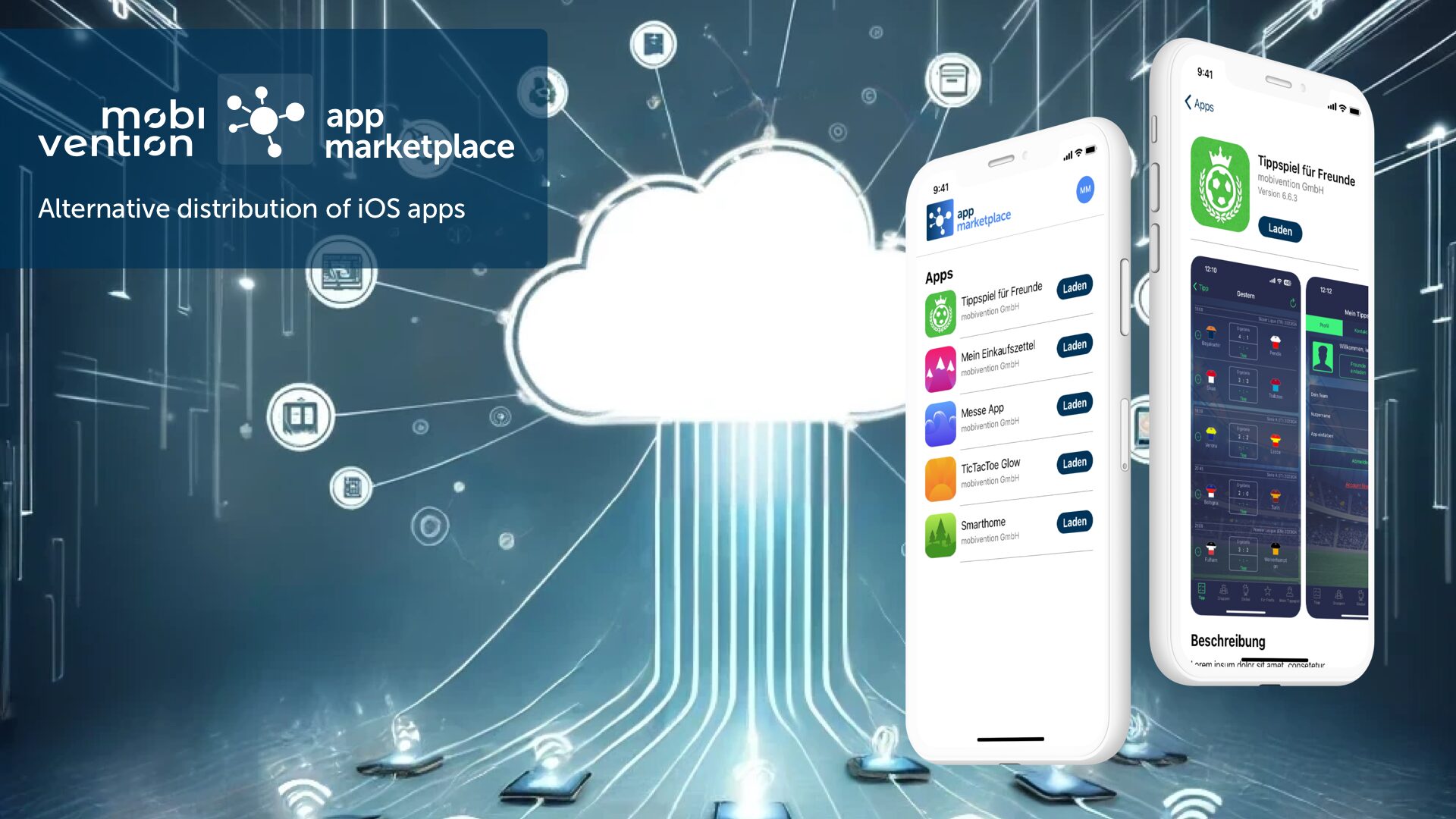 app market place two screens