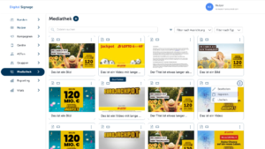 V2-07-1.1-Mediathek-_Uebersicht Medienverwaltung hochgeladener Medien (Bild, Video)